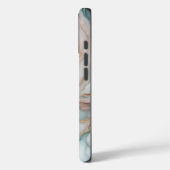 Blush en Blauwgroen gemarmerd Case-Mate iPhone Case (Achterkant / Links)