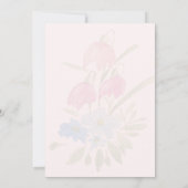 Blush en Blue Spring Baby shower Kaart (Achterkant)