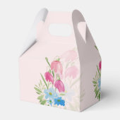 Blush en Blue Spring Waterverf Flowers Bedankdoosjes (Achterkant)
