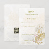 Blush en botanisch goud Respons Kaart (Voorkant / Achterkant)