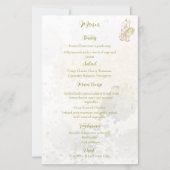 Blush en botanische bladeren menukaart (Voorkant)