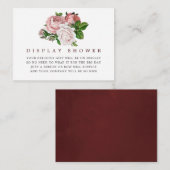 Blush en Bourgogne Baby Display Shower Informatiekaartje (Voorkant / Achterkant)