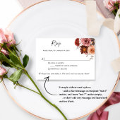 Blush en Bourgogne Bloemen, w / zonder maaltijden  RSVP Kaartje
