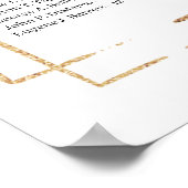 Blush en Bourgogne bloemengoud lijst Alfabetisch Poster (Hoek)