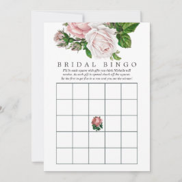  Blush en Bourgogne Floral Bridal Bingo
