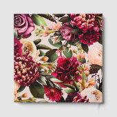 Blush en Bourgogne Floral Hardcover Gastenboek (Achterkant)