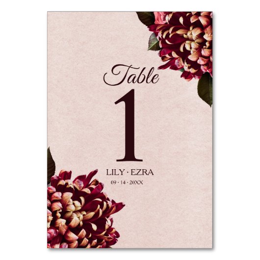 Blush en Bourgogne Kaart (Voorkant)