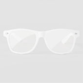 Blush en Bourgogne Peony Bride met de naam White Zonnebrillen (Voorkant)