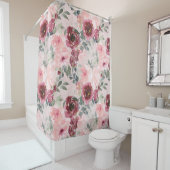 Blush en Bourgogne Rozen Douchegordijn (In situ)