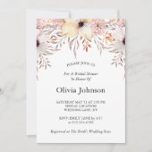 Blush en Bourgogne Waterverf Floral Vrijgezellenfe Kaart (Voorkant)