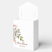 Blush en Bourgogne Waterverf Peony Vrijgezellenfee Bedankdoosjes (Geopend)