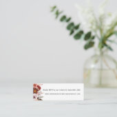 Blush en Bourgondië Bloemen Website Rsvp Mini Visitekaartje (Staand voorkant)