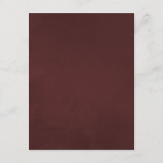 Blush en Bourgondische bruiloft Gast Details Informatiekaartje (Achterkant)