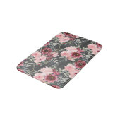 Blush en Bourgondische Rozen op Charcoal Black Badmat (Gekanteld)