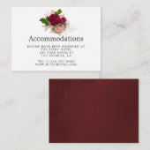  Blush en Bourgondische Trouwaccommodaties Informatiekaartje (Voorkant / Achterkant)
