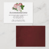 Blush en Bourgondische Trouwaccommodaties Informatiekaartje (Voorkant / Achterkant)