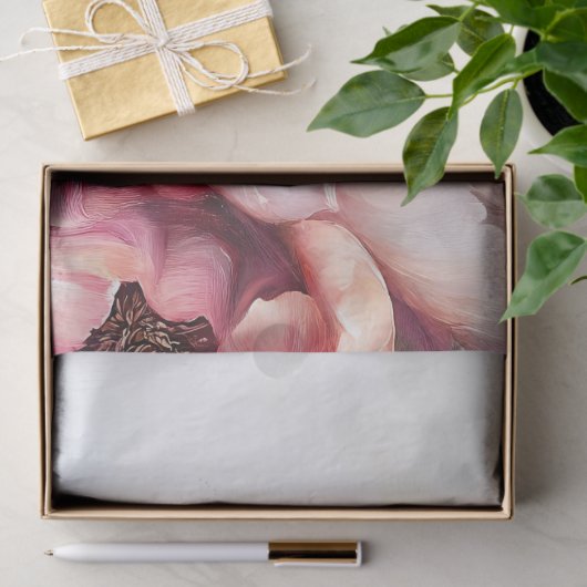  Blush en Cream Peony Bloemen Decoupage Tissuepapier (Geschenk)