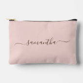 Blush en donkerbruin Elegant Swash Handtekening Na Etui (Voorkant)