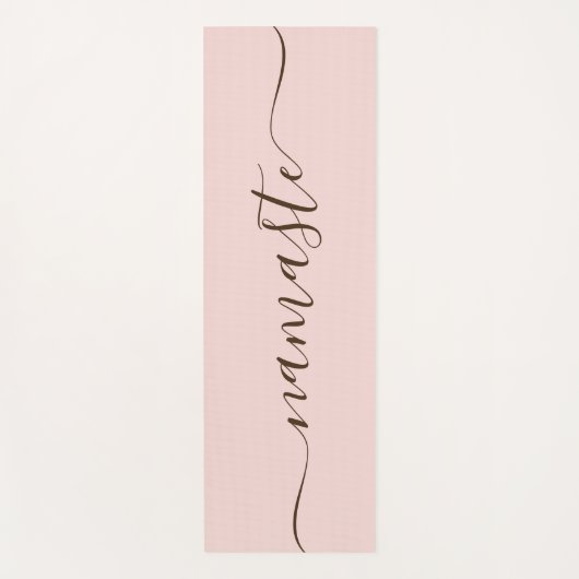 Blush en donkerbruin Elegant Swash Namaste Yogamat (Voorkant)