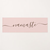 Blush en donkerbruin Elegant Swash Namaste Yogamat (Voorkant (horizontaal))