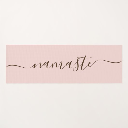 Blush en donkerbruin Elegant Swash Namaste Yogamat (Voorkant (horizontaal))