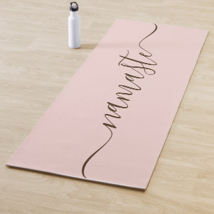 Blush en donkerbruin Elegant Swash Namaste Yogamat