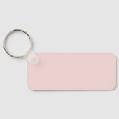 Blush en donkerbruin Elegant Swash Signature Sleutelhanger (Achterkant)