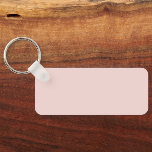 Blush en donkerbruin Elegant Swash Signature Sleutelhanger (Achterkant)