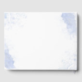 Blush en Dusty Blauw Bloemen Bruiloft Gastenboek (Achterkant)