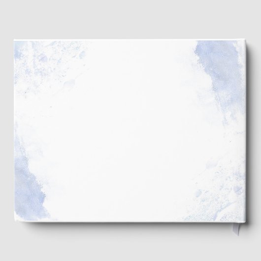 Blush en Dusty Blauw Bloemen Bruiloft Gastenboek (Achterkant)