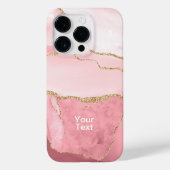 Blush en Gold Agate Case-Mate iPhone Case (Achterkant)