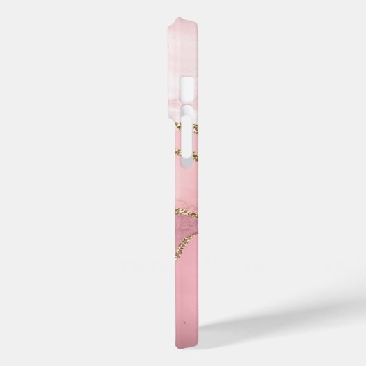 Blush en Gold Agate Case-Mate iPhone Case (Achterkant / Links)