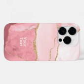 Blush en Gold Agate Case-Mate iPhone Case (Achterkant (horizontaal))