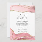 Blush- en Gold Agate-drive door Shower Kaart (Voorkant)