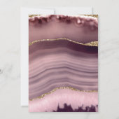 Blush en Gold Agate repesal Dinner Kaart (Achterkant)