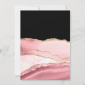 Blush en Gold Agate Vrijgezellenfeest Kaart (Achterkant)