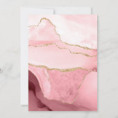 Blush en Gold Agate Vrijgezellenfeest per post Kaart (Achterkant)