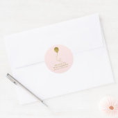 Blush- en Gold-ballongebeurtenissenplanner Ronde Sticker (Envelop)