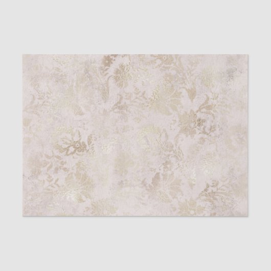 Blush en Gold  Damask Tissuepapier (Voorkant)