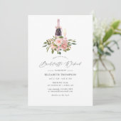 Blush en Gold Floral Bachelorette Weekend Kaart (Staand voorkant)