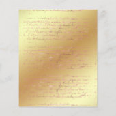  Blush en Gold Floral Quinceañera Invite Flyer (Achterkant)