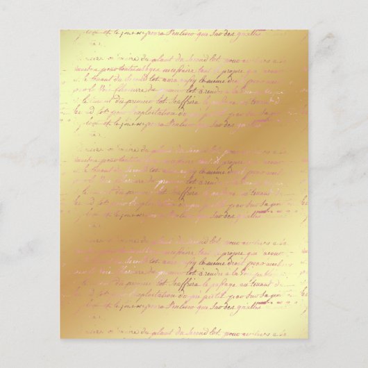  Blush en Gold Floral Quinceañera Invite Flyer (Achterkant)