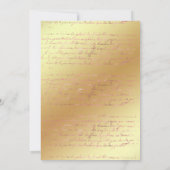  Blush en Gold Floral Quinceañera Kaart (Achterkant)