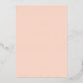 Blush en Gold Foil Foto Afstuderen Aankondiging (Achterkant)