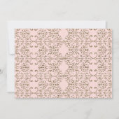 Blush en Gold Lace Kaart (Achterkant)
