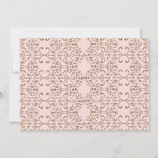 Blush en Gold Lace Kaart (Achterkant)