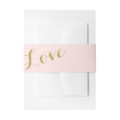 Blush en Gold Love Bruiloft Uitnodigingen Wikkel (Voorkant Voorbeeld)