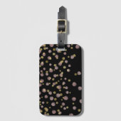 Blush- en Gold-overlay op zwart Bagagelabel (Voorkant (verticaal))