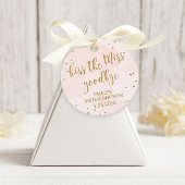 Blush en Gold Vrijgezellenfeest Kus Miss Goodbye Bedankjes Labels