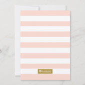 Blush en goud bruids douche uitnodiging (Achterkant)